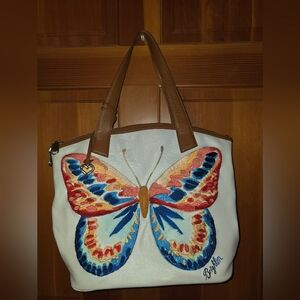 Brighton Flutter Watergarden Embroidered Large Tote Bag
